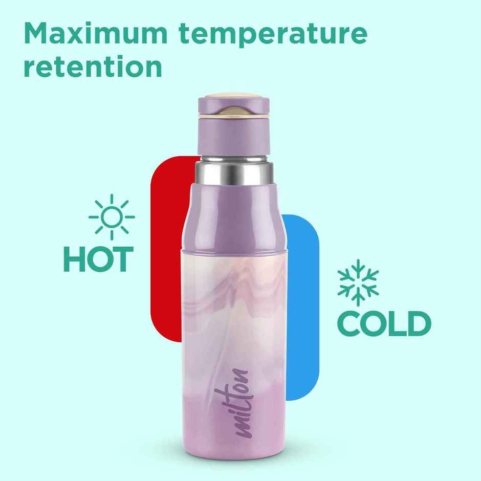 Milton Steel Sublime Insulated Bottle | 520 ml | Lavender | Hot & Cold