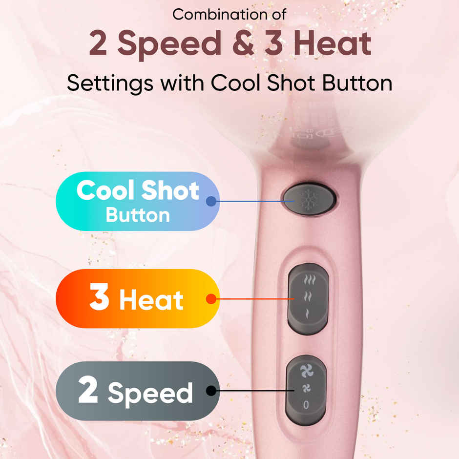 Vega Go Pro 2100W Professional Hair Dryer with 2 Speed & 3 Temperature Settings (VHDH-25)