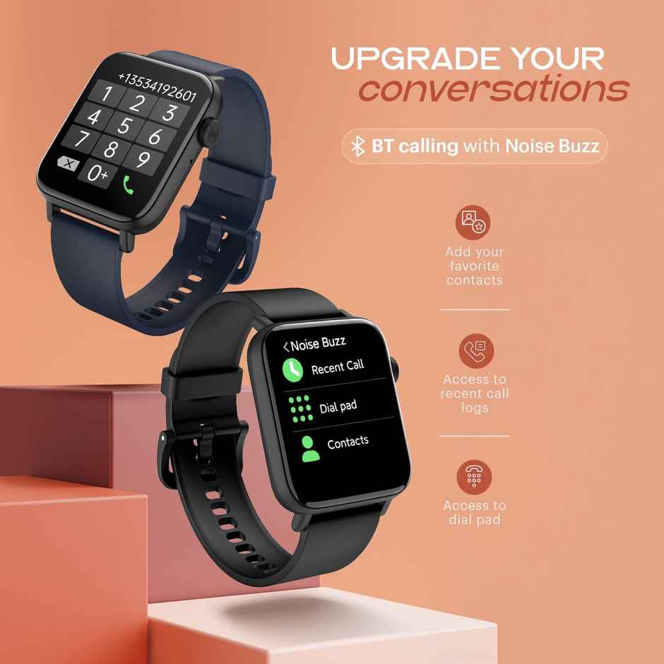 Noise Colorfit Vivid Call 2 Smartwatch | 1.85" Display | AI Voice Assistant - Elite Black