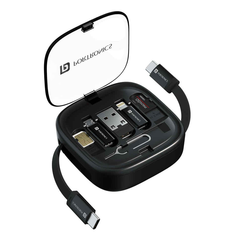 Portronics Snapcase 260W Multifunctional Fast Charging Data Cable Kit | Type-C to Type C