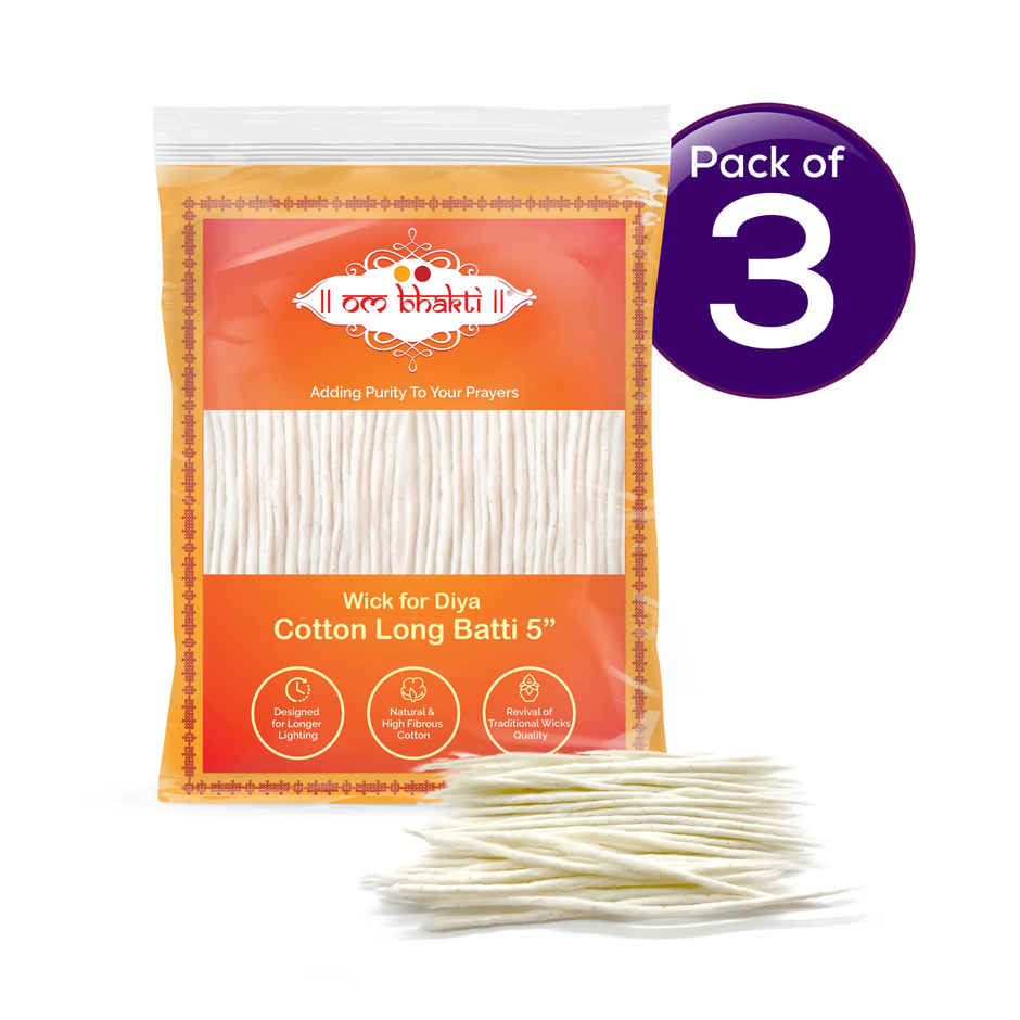 Om Bhakti Cotton Long Batti Combo