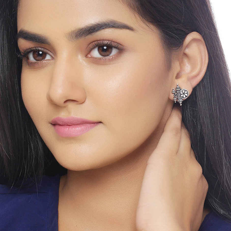 Voylla Nayantara Floral Motif Embossed Earrings