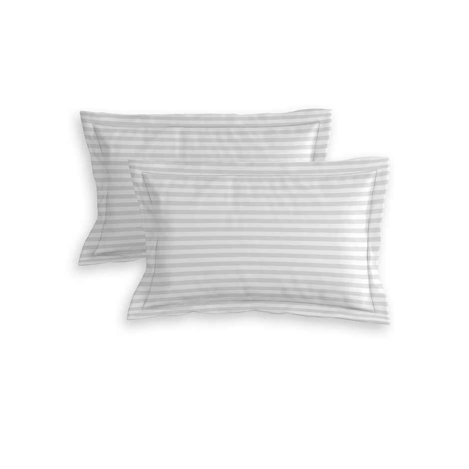 Homeharmony Plain White Lining Double Bed Bedsheet with 2 Pillow Covers (220x250 cm)