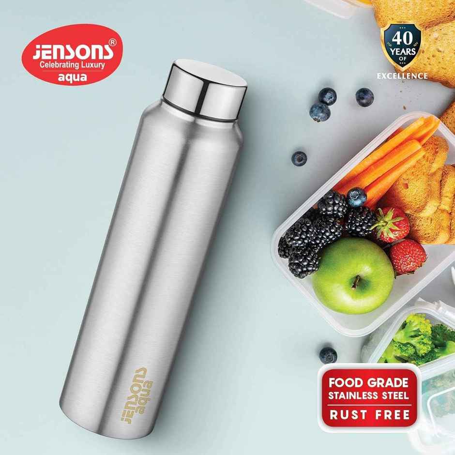 Jensons Stainless Steel Water Bottle 1 Litre | Leak Proof | Rust Resistant | Fridge Safe