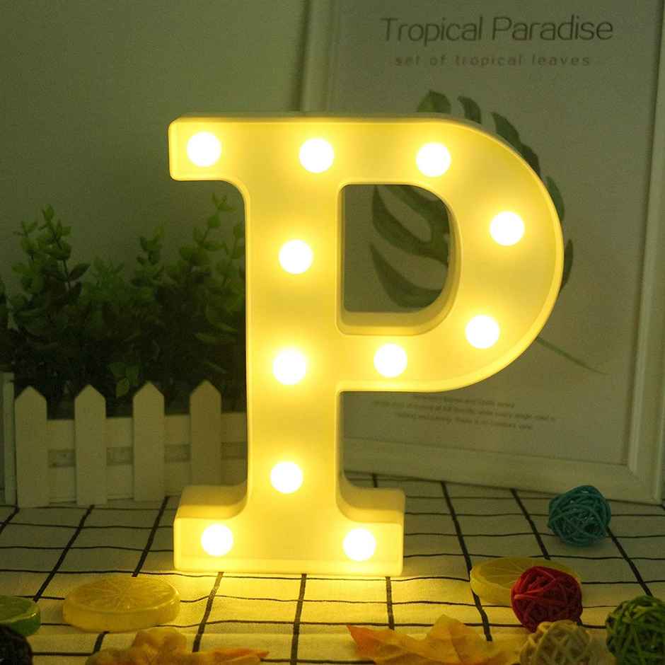 Polypropylene Marquee Light Led Alphabet P | Party Propz