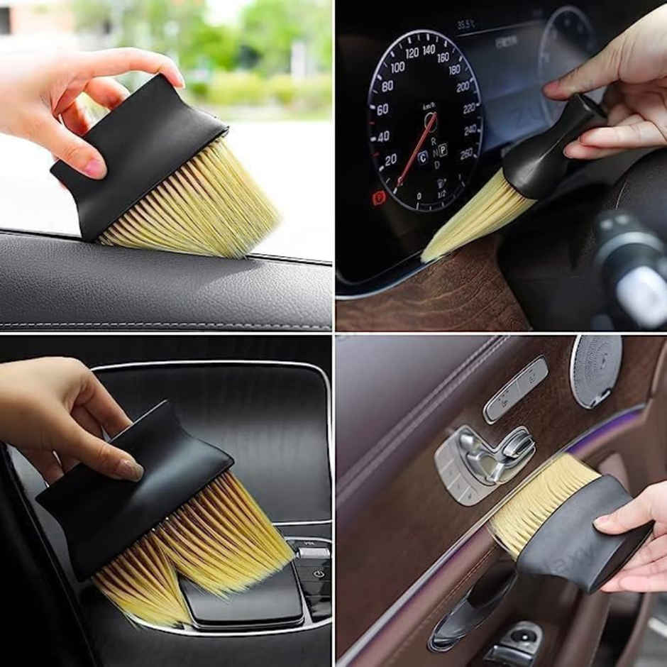 SE7EN Cleaning Brush for Car Interior - Soft Bristle Cleaner for AC Vent & Dashboard
