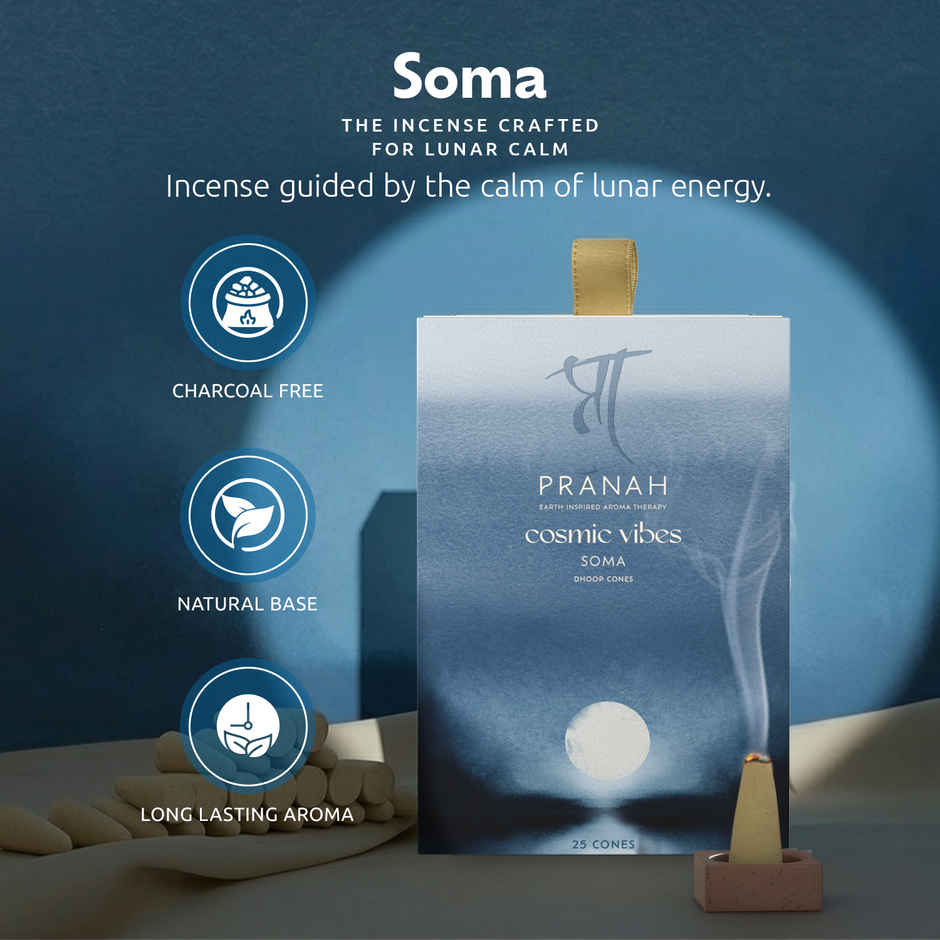 Pranah Cosmic Vibes | Soma | Incense Cones | 25 Cones