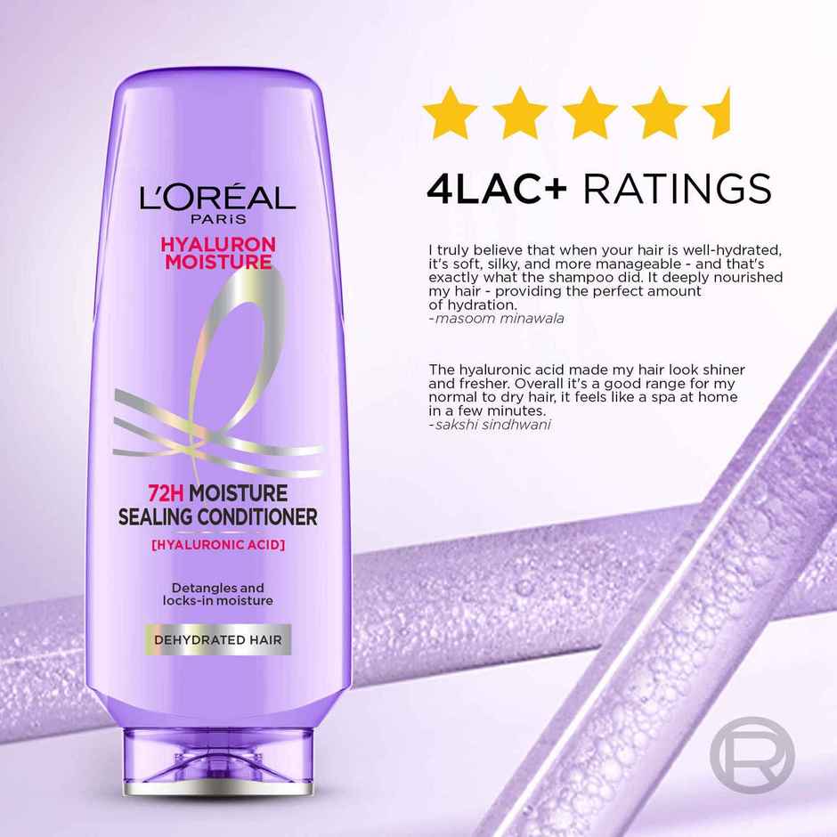 L'Oreal Paris Hyaluron Moisture 72H Moisture Sealing Conditioner for Dehydrated Hair