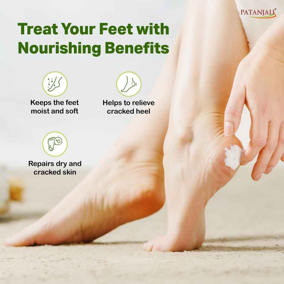 Patanjali Crack Heal Repair Cream - Dry Cracked Heels, Moisturising Care