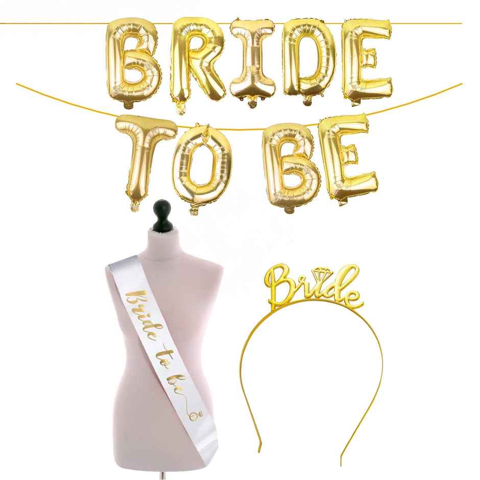 Bride To Be Decoration Set Combo | Pack Of 3 | Party Propz