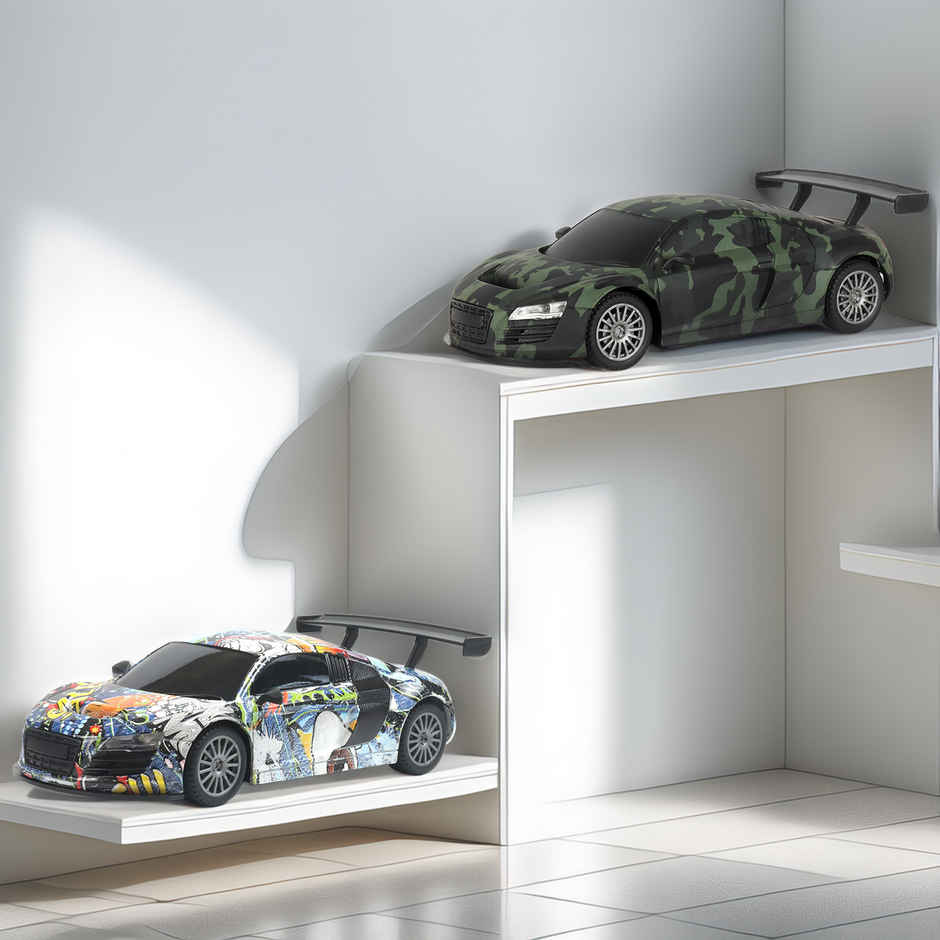Race N Roll 1:24 Rechargeable Hi Speed Mini Remote Control Car - Aud Grafitti