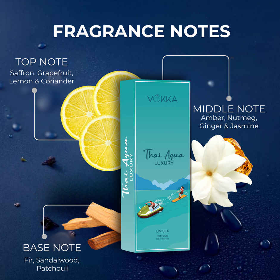 Vokka Pocket Perfume Thai Aqua Unisex Luxury Aqua Sandalwood