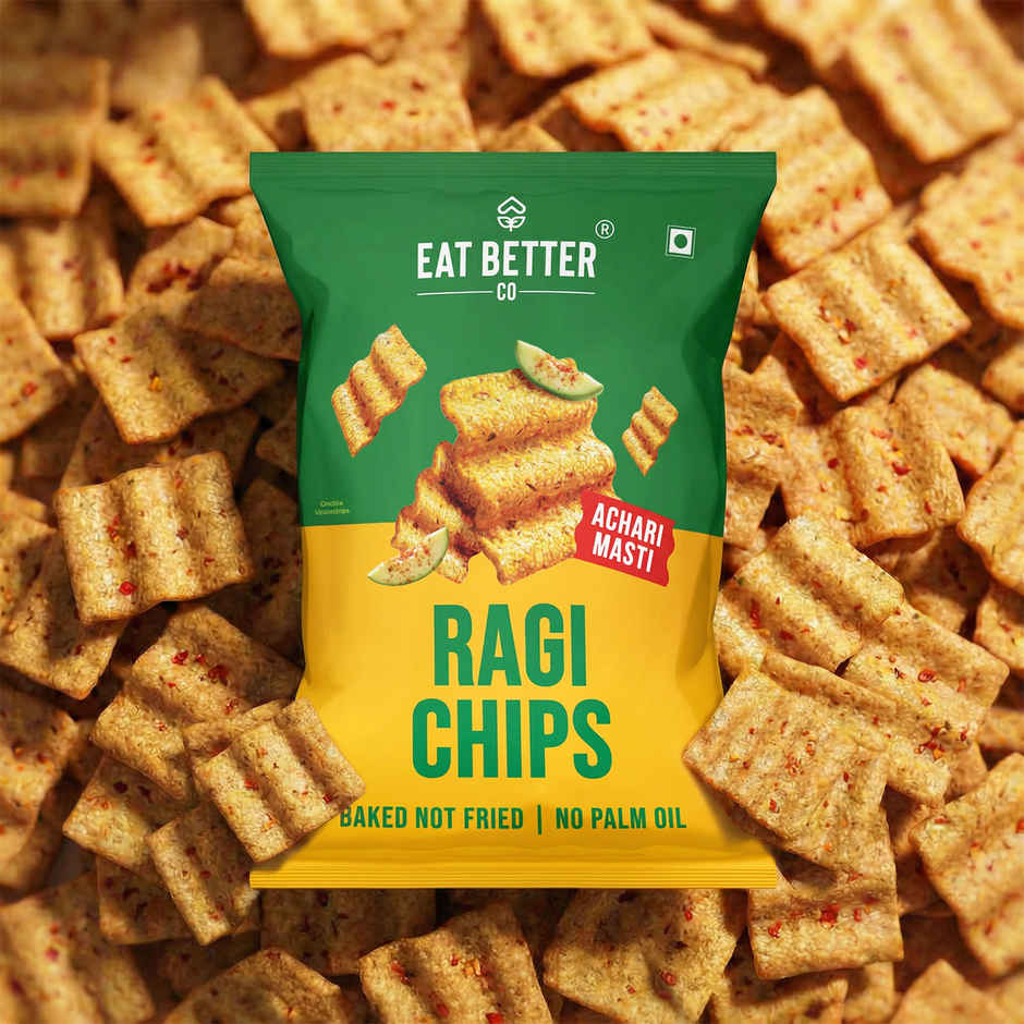 Eat Better Co Ragi Chips | Achari Masti | Roasted | No Palm Oil