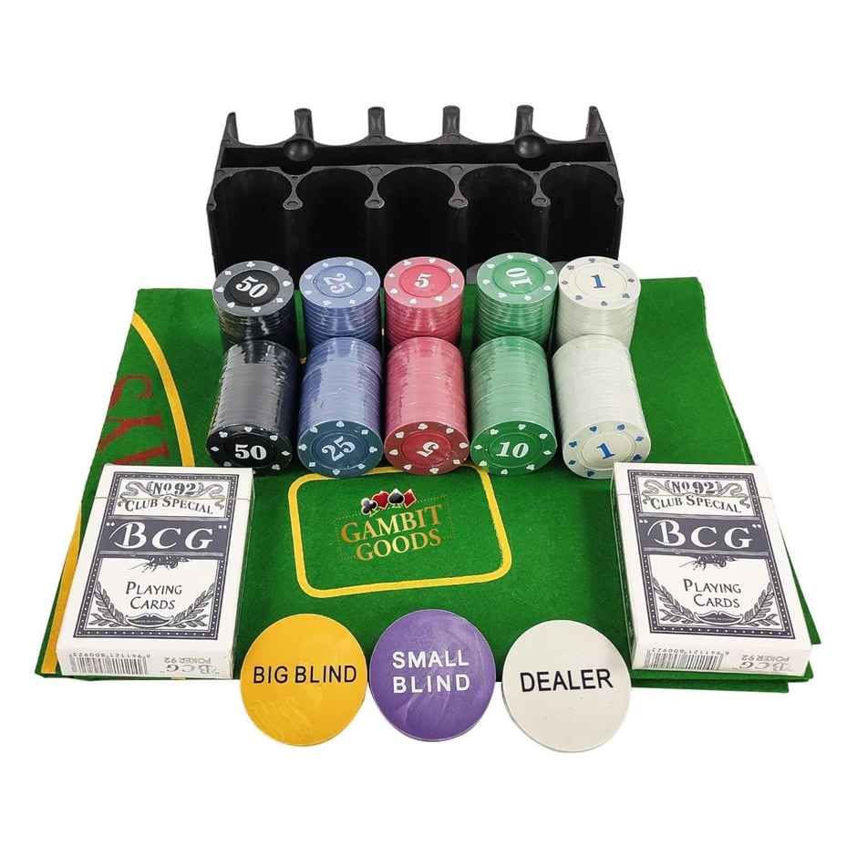 ABK Casino-Style Poker Set with 200 Chips