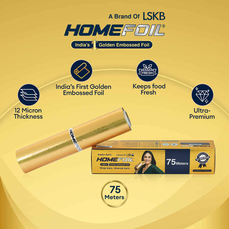 HOMEFOIL Gross Golden Embossed Aluminium Foil