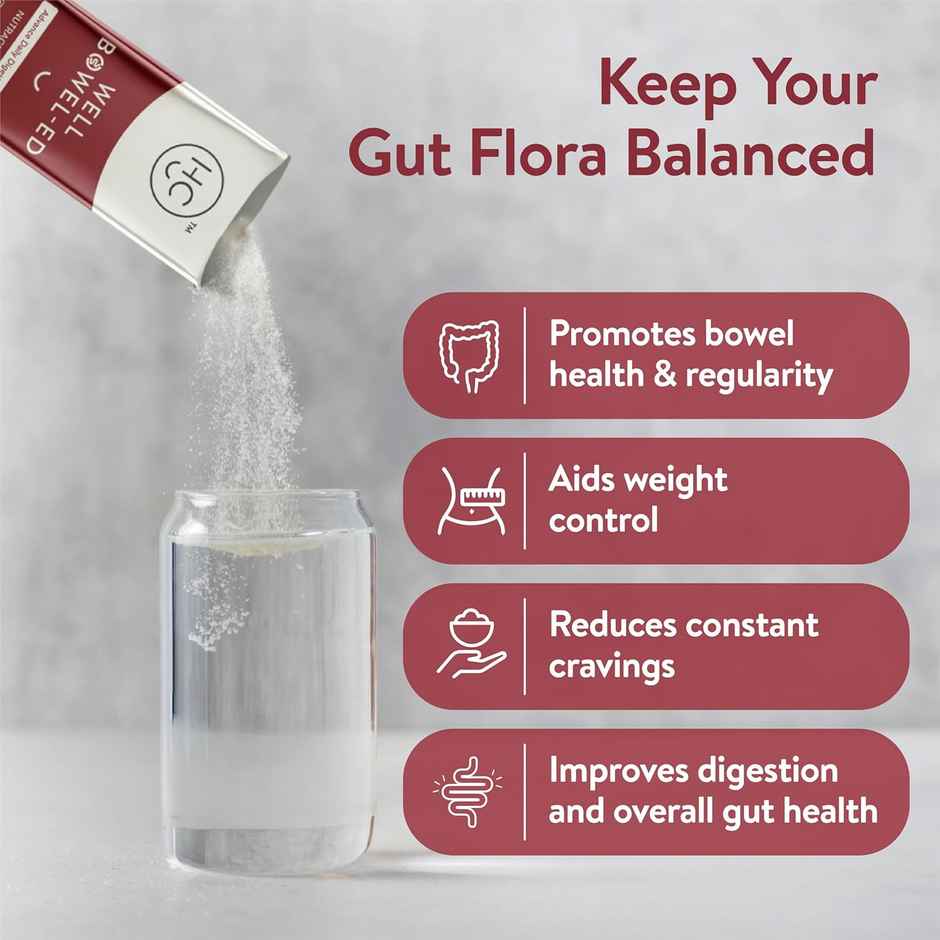 Happy Cultures Well Bowel-Ed | 5 Digestive Fibers + Probiotics |15pcs