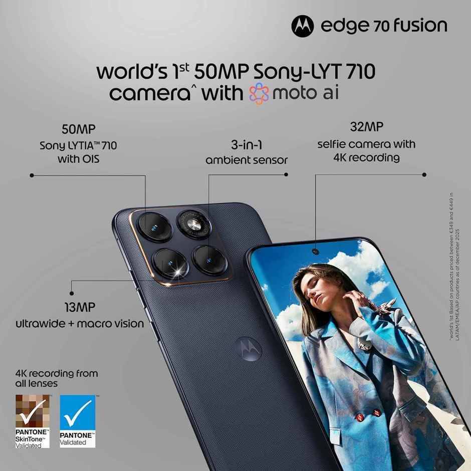 Motorola Edge 70 Fusion | 8 GB RAM | 128 GB Storage | 6.8 inch Display | 5G | Pantone Silhouette