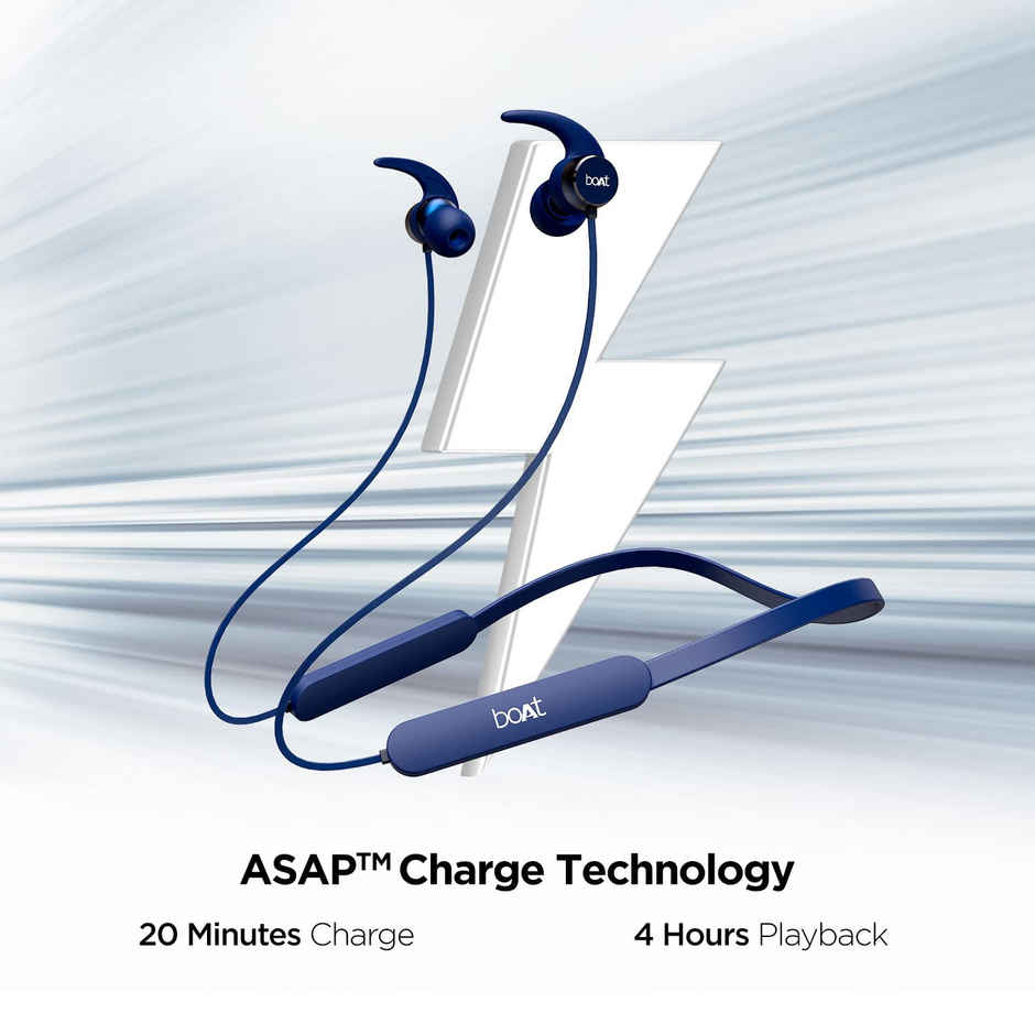 boAt Rockerz 255 Pro in Ear Bluetooth Neckband with Upto 10 Hours Playback(Navy Blue)