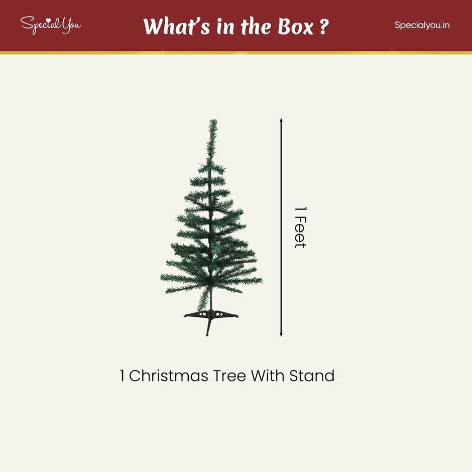 Artificial Christmas Tree | 1 ft | Ideal for Home, Office & Party Decor | Special You