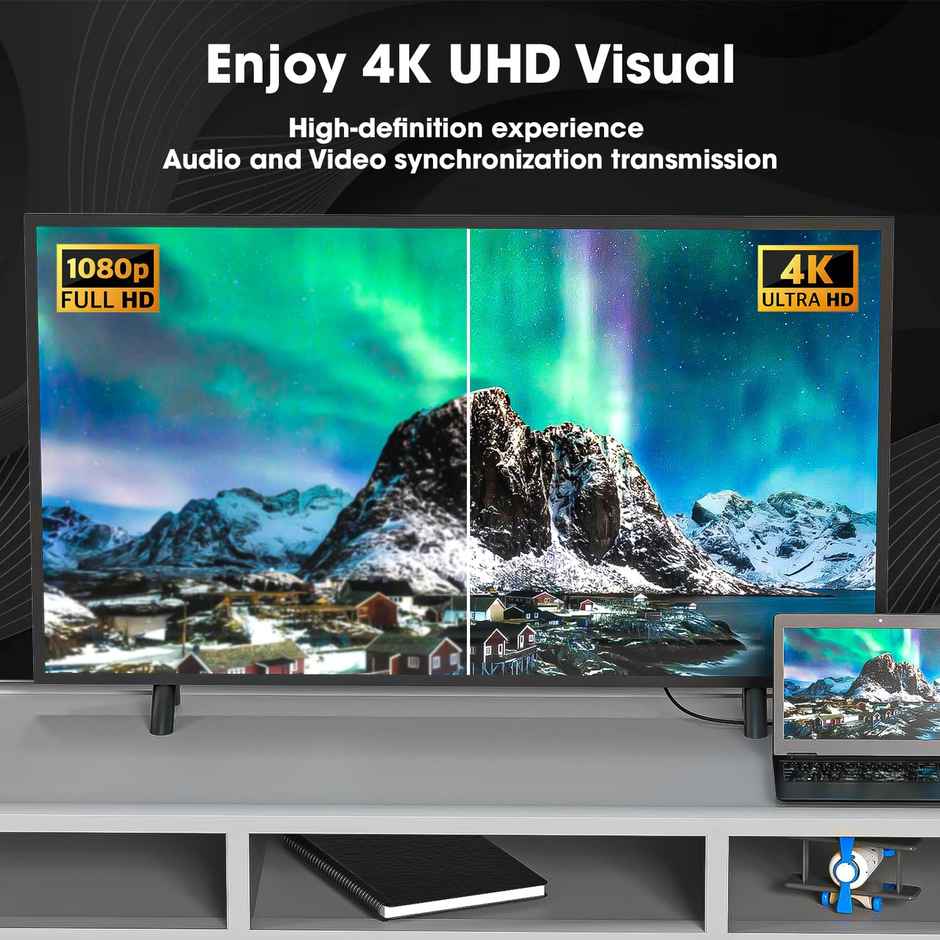 Sounce 1.5 Meter High-Speed HDMI Cable - Hdmi Arc Enabled | 64 Gbps | 4K 120Hz | 1080P 240Hz | Strong & Durable | Supports Up To 32 Audio Channels | Gold Plated | 1.5 Meter - Black