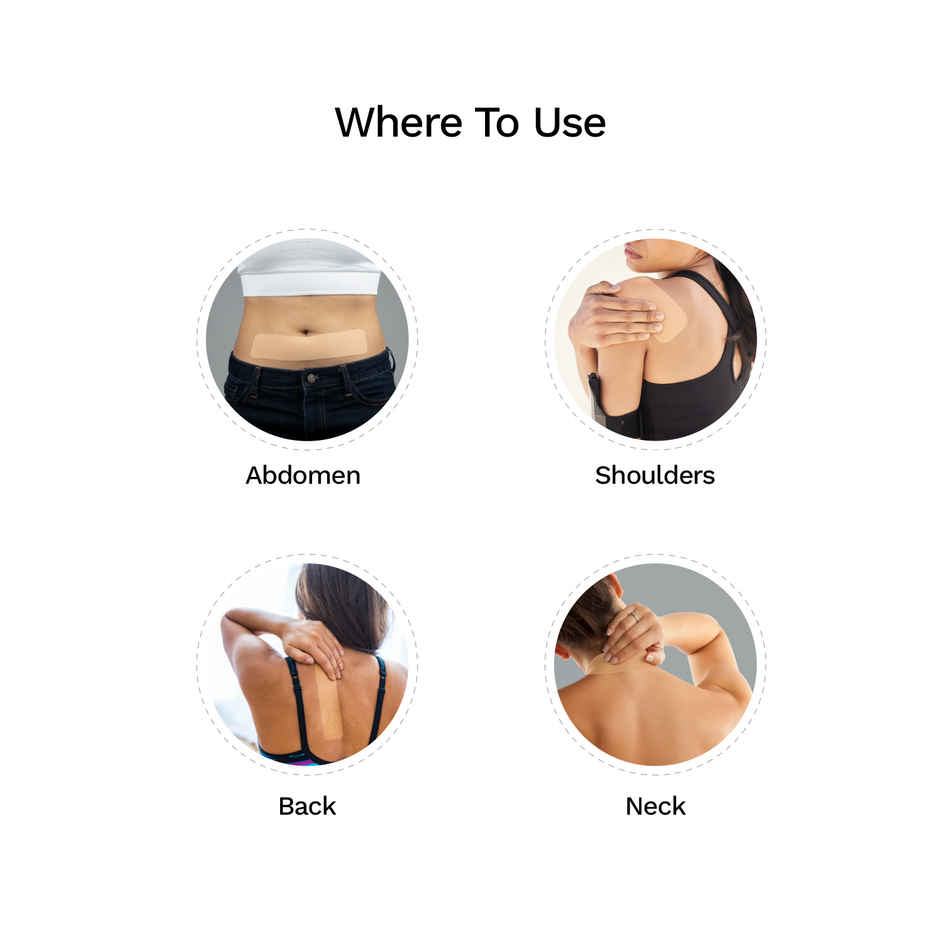 Pee Safe Herbal Pain Relief Patch | Instant Relief from Cramps & Muscular Pain