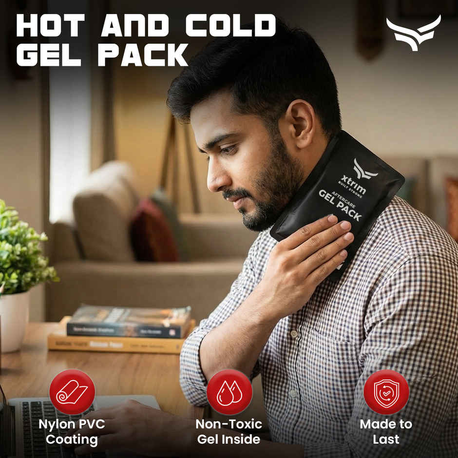 Xtrim Reusable Hot & Cold Gel Pack | Flexible Ice & Heat Therapy Pack | Pain Relief | Leak-Proof