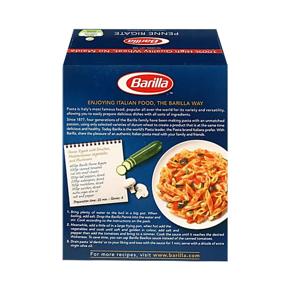 Barilla Pasta Penne Rigate Durum Wheat