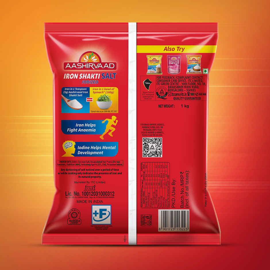 Aashirvaad Iron Shakti Salt | Packed with Iron-Boosters