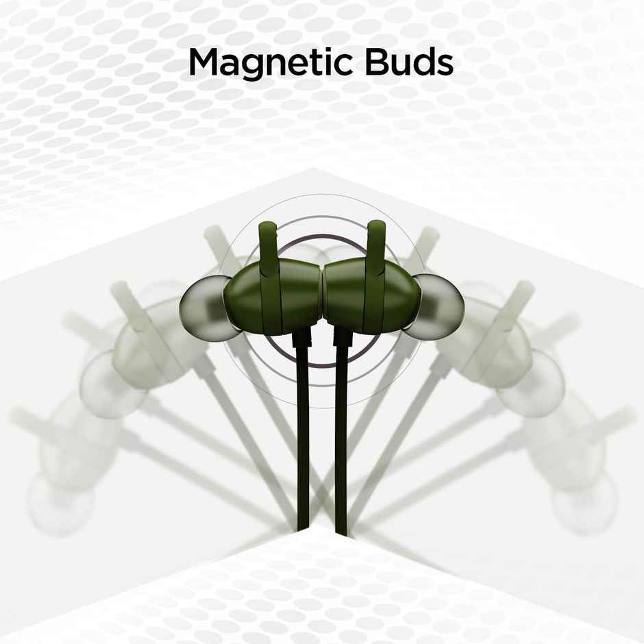 boAt Rockerz 109 Bluetooth Neckband with 40 hrs Playback,ENx Technology,Beast Mode 60ms Fern Green