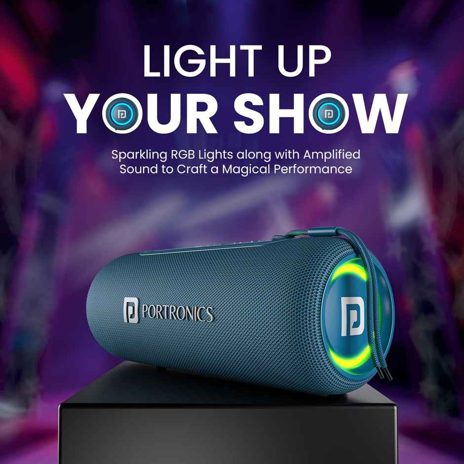 Portronics 15 W Portable Wireless Speaker(Blue)