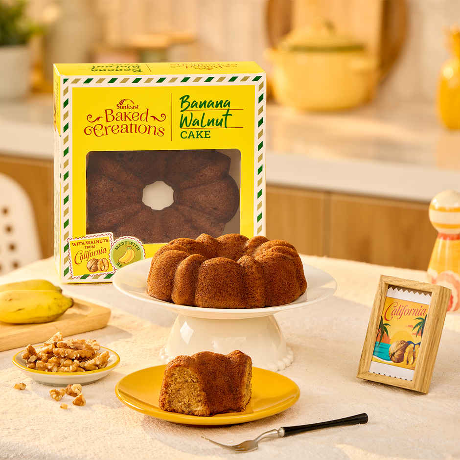 Baked Creation Banana Walnut Bundt Cake