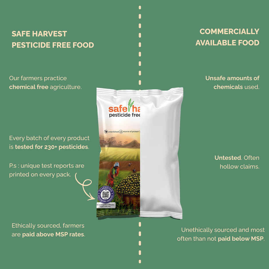 Safe Harvest Pesticide-Free Goodness Mung Dal | Natural And Delicious | No Artificial Flavors