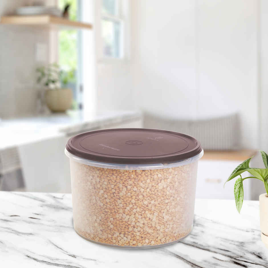 Joyo Fresherware Round Multi-Purpose Plastic Container for Rice, Spices, Atta,etc-7.5 ltr -Assorted