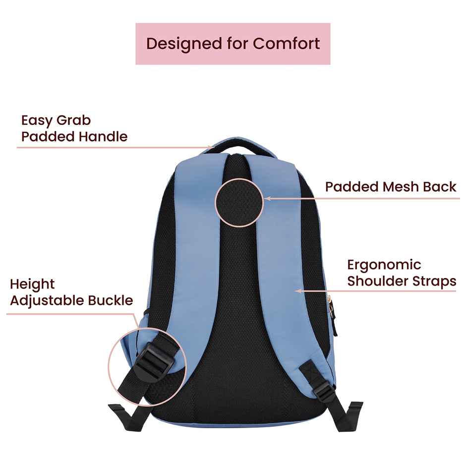 Genie Women's Nylon 25 L Laptop Bag | Blue