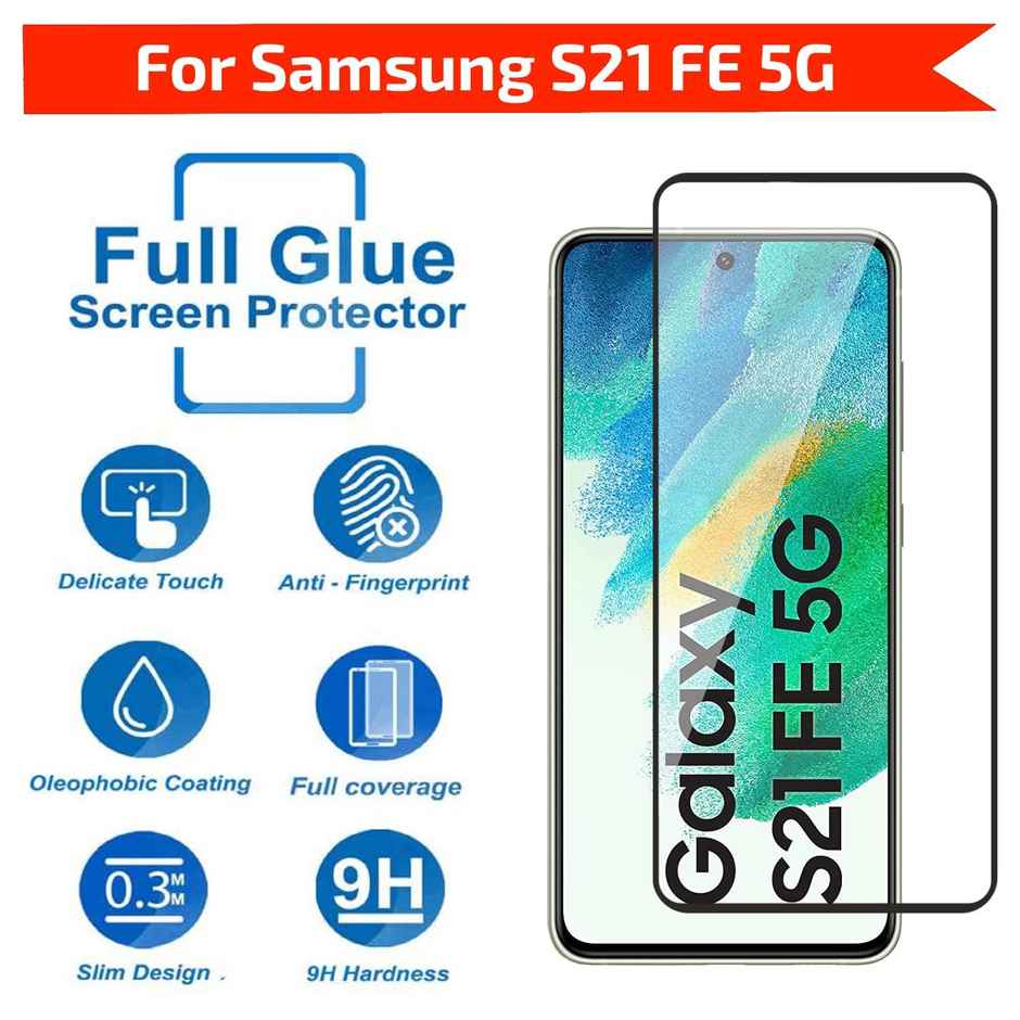 Techvor Tempered Glass for Samsung Galaxy S21 FE 5G With Easy Installation Kit for Smartphone
