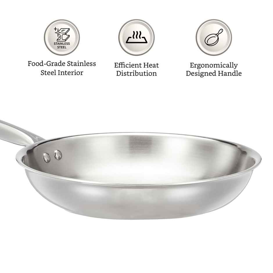 Jensons Triply Rigalo Fry Pan | 24 cm Induction Compatible