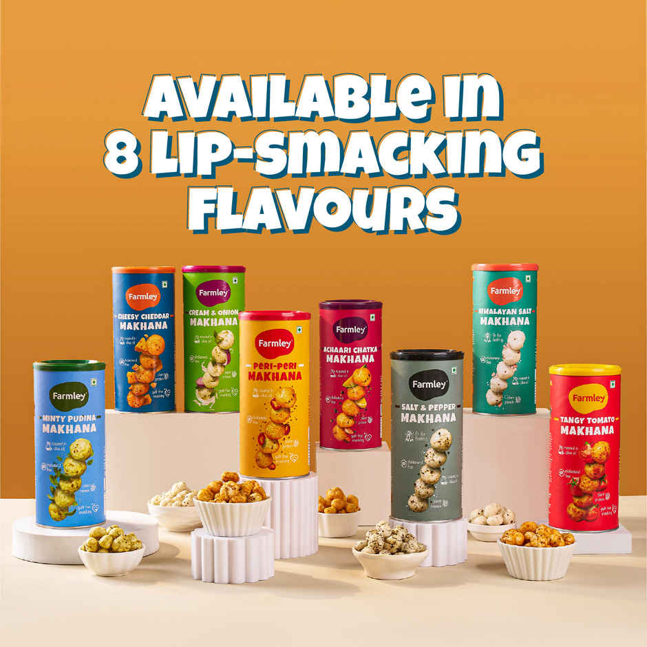 Farmley Cheesy Cheddar Makhana Roasted In Olive Oil Healthy Snacks