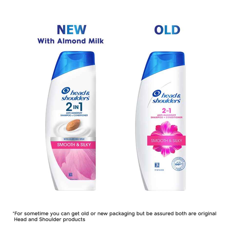 Head & Shoulders 2-In-1 Smooth And Silky Anti Dandruff Shampoo + Conditioner For Women & Men