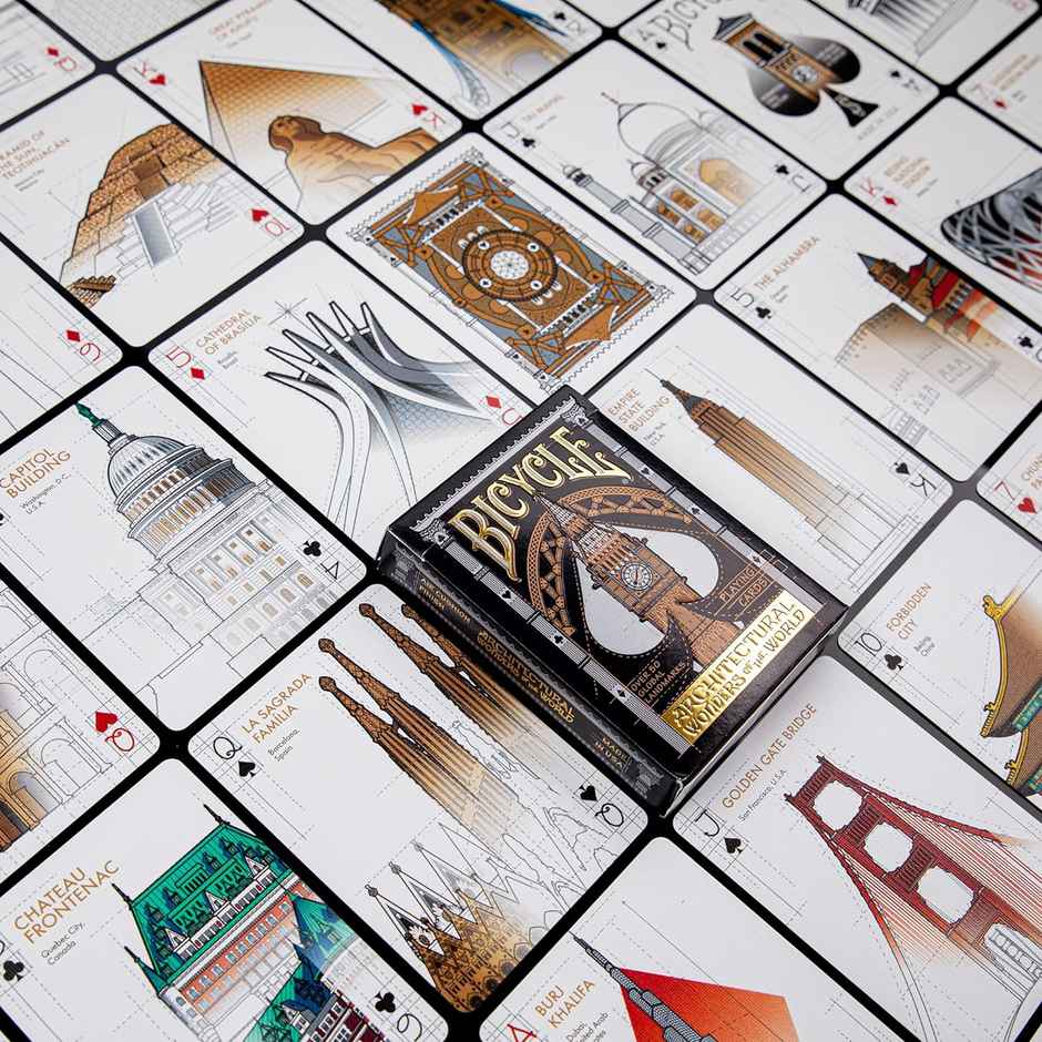 Parksons Bicycle Architectural Wonders Playing Cards