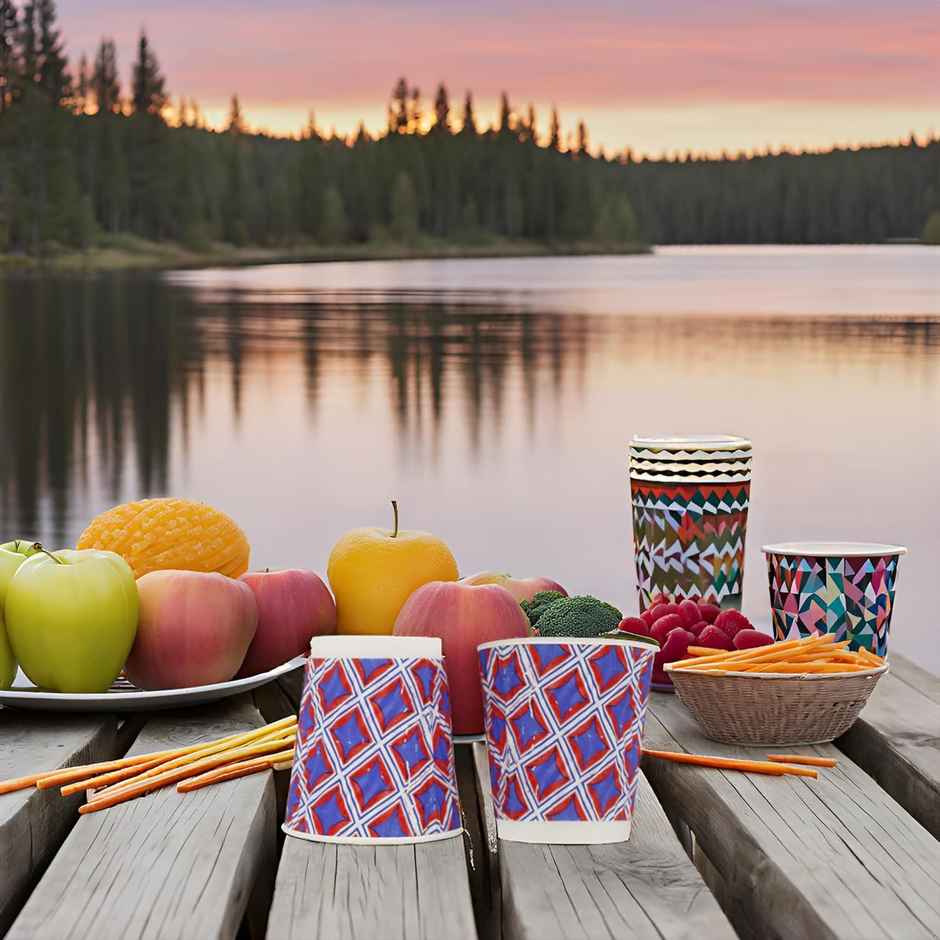 Ripple Wall Printed Paper Cup | 150 ml | Pack of 25 | Careswipe