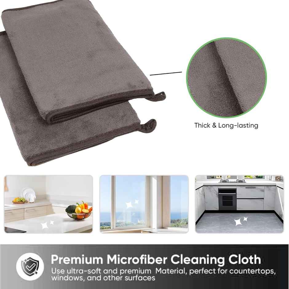 Cutting EDGE Microfiber Car Cleaning Cloth|Multipurpose for Car & Home|Set of 2|Dark Grey |75x35.5cm