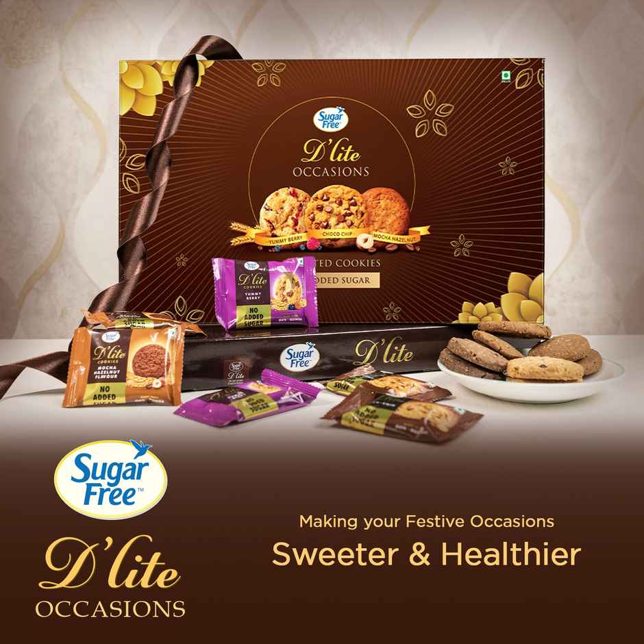 Sugar Free D'Lite Assorted Cookies Festive Celebration Gift Box