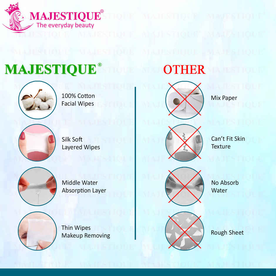 Majestique Facial Cotton Pads - Soft and Makeup Remover Wipes | 460 pcs