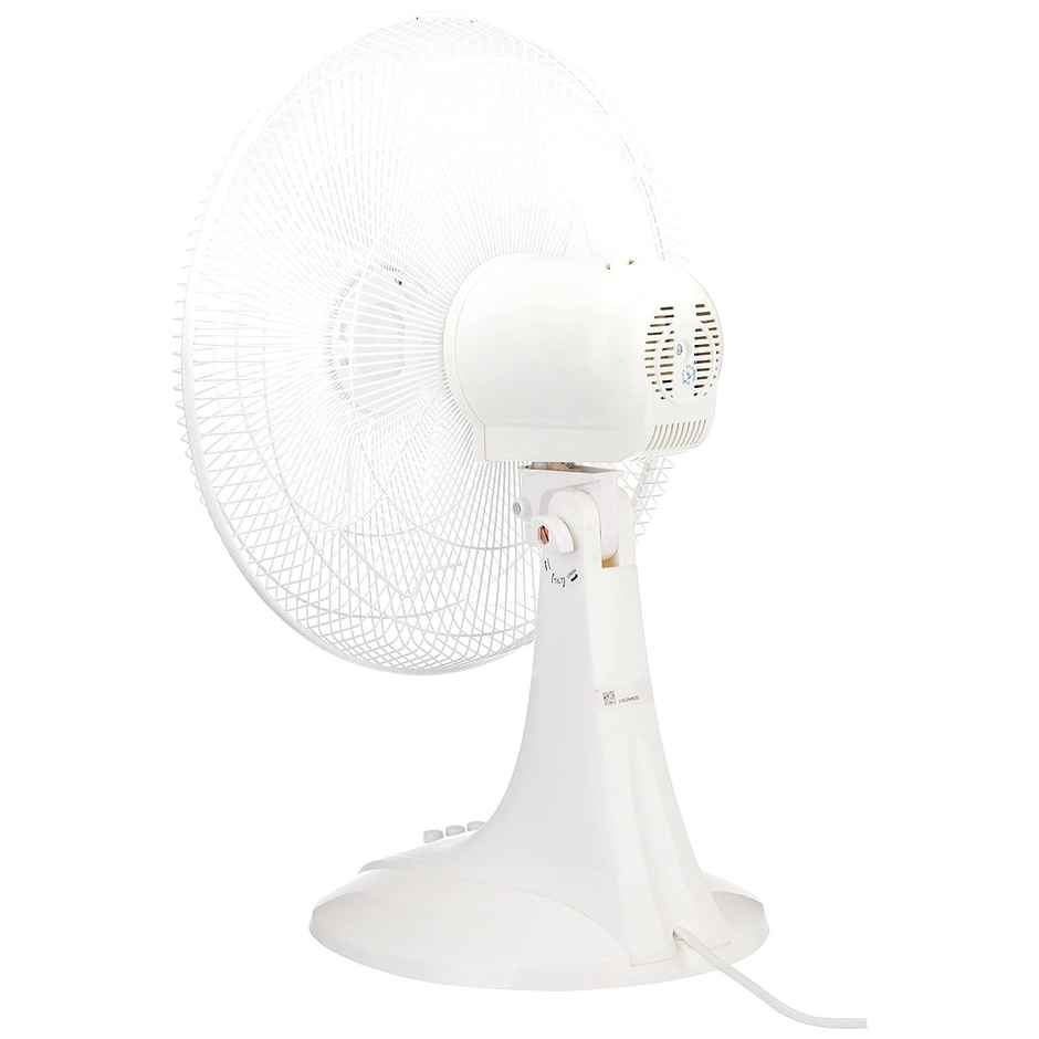 Havells Sameera Table Fan,400mm,1360RPM,Jerk free oscillation,120 ribs guard,3 Speed Settings,White