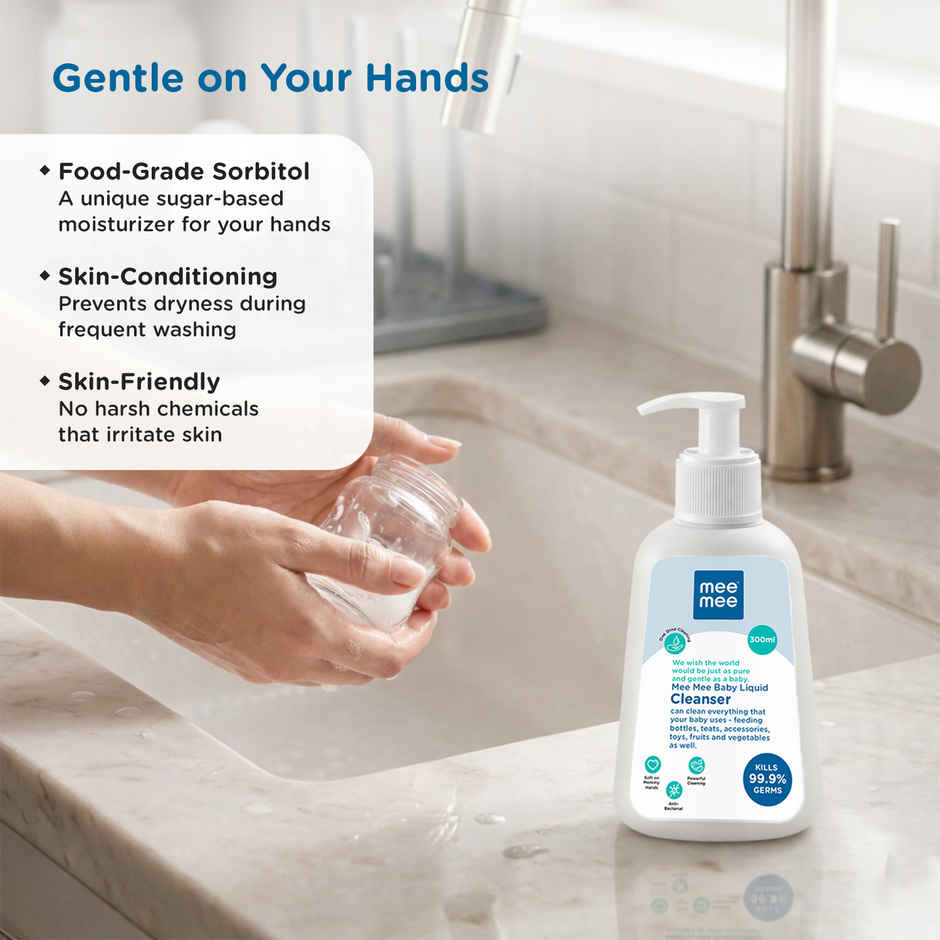 Mee Mee Baby Liquid Cleanser for Bottles | Nipples | Accessories | Toys | Fruits & Vegetables