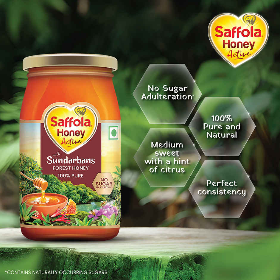 Saffola Honey Active | Made with Sundarban Forest Honey | Totally Pure Honey