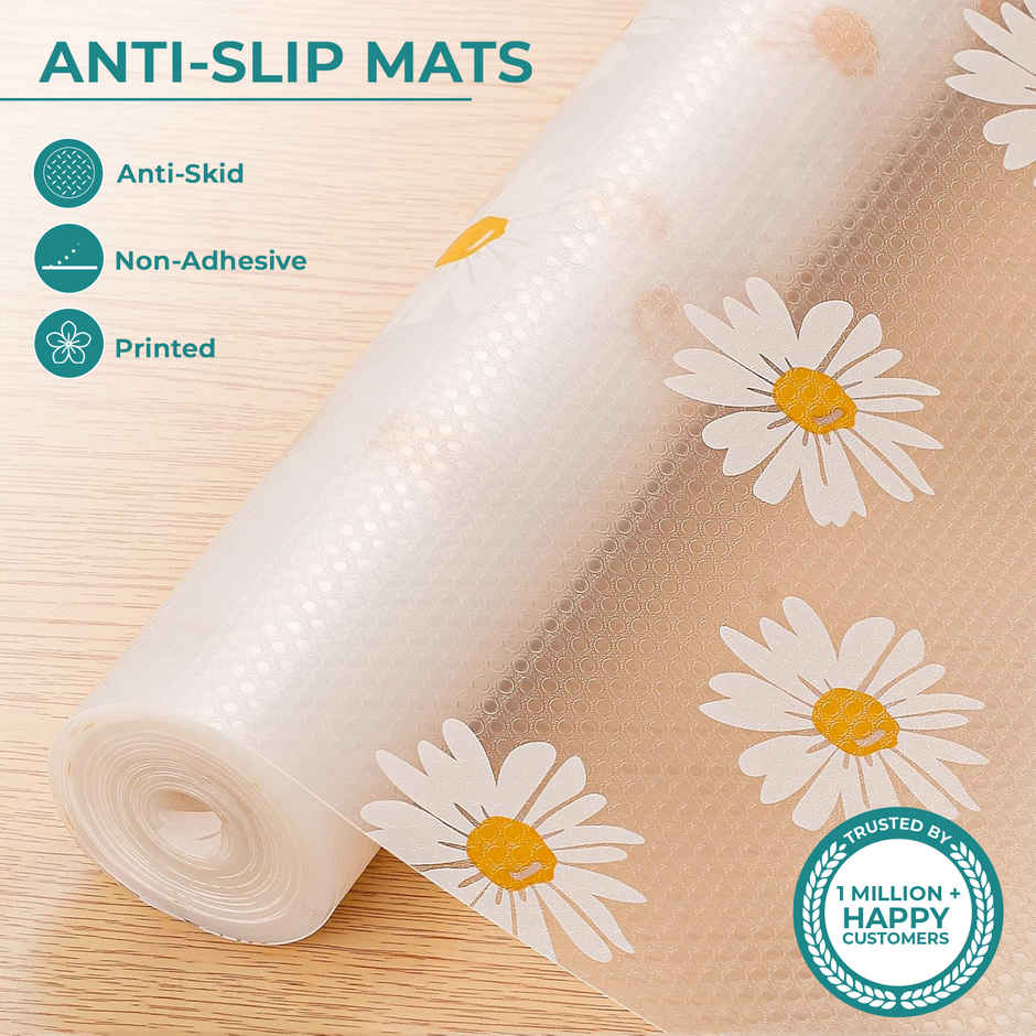 Senego Anti Slip Mat 3m Petal Print Shelf Drawer Liner | EVA, BPA Free