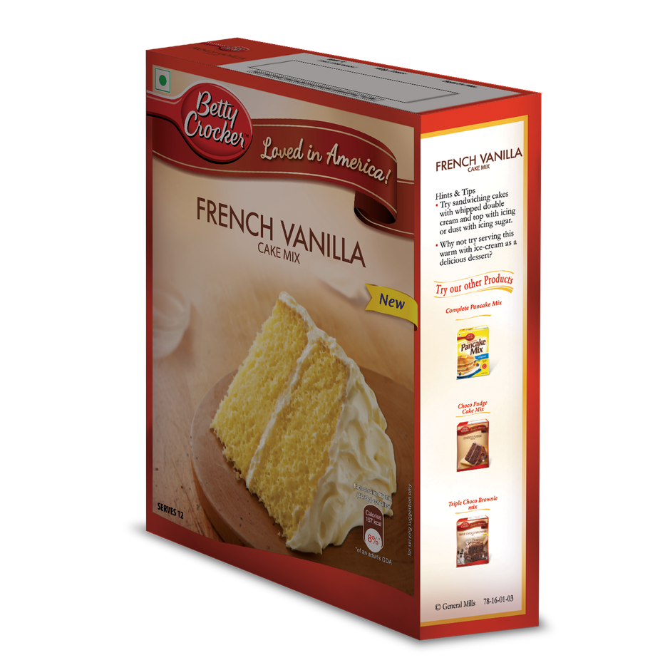 Betty Crocker French Vanilla Instant Cake Mix Powder| Combo