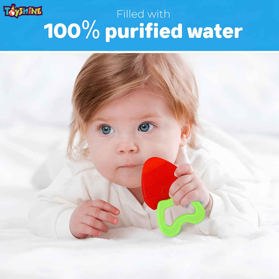 Toyshine Newborn Plastic Aquacool Water-Filled Baby Teether | Cools & Massages BAUe Gums | 4 Pack