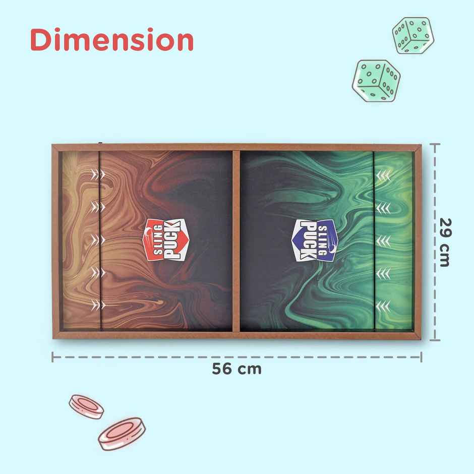 Play Nation 3 in 1 Board Game with Ludo, Slides & Ladders and Sling Puck